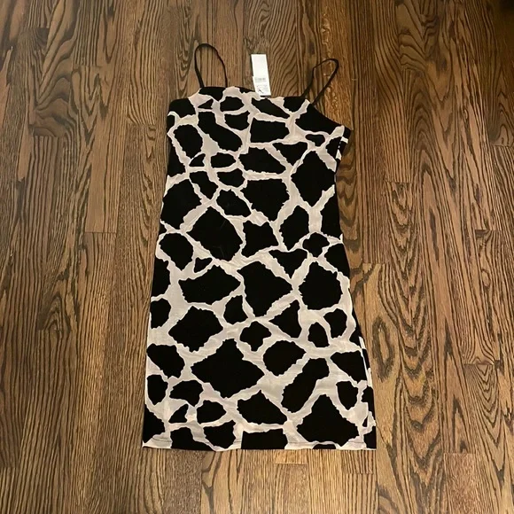Topshop | Dresses | Nwt Topshop Bodycon Animal Print Dress With Velvet